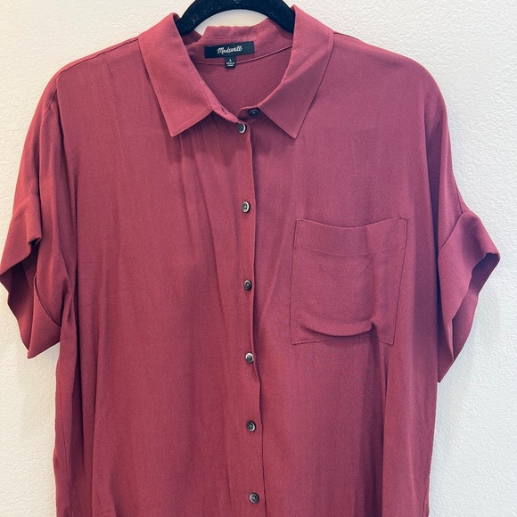 Madewell Drapey Shirt Button Down Shirt SZ L - Picture 4 of 7